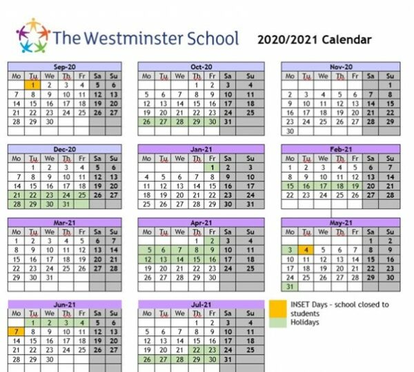 Term Dates The Westminster School
